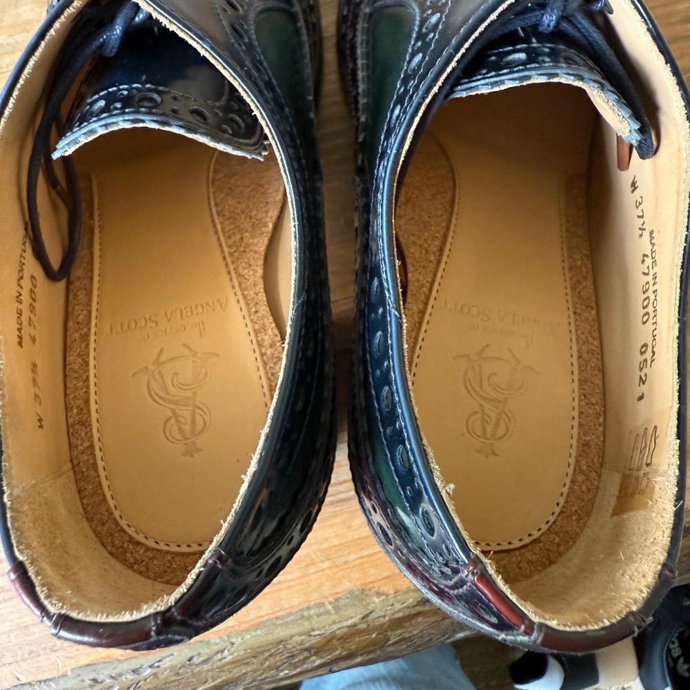 NIB The Office of Angela Scott Mrs. Doubt Colorblock Brogue Oxford- Size 37.5 - Picture 6 of 13